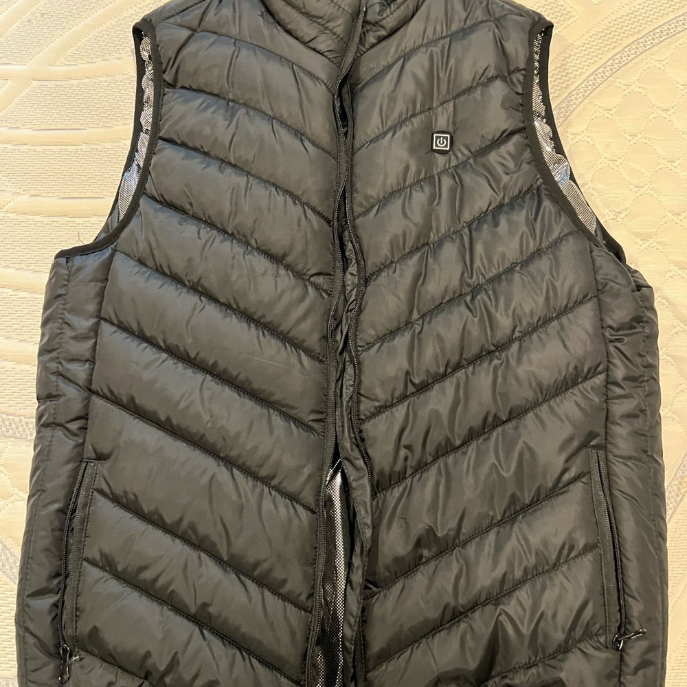 Men’s Black Puffer Heated Vest